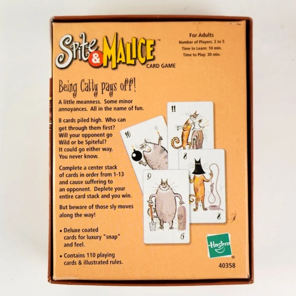 SPITE & MALICE Card Game, Box Open, Factory Sealed Cards